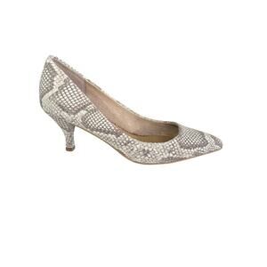 CORSO COMO Women's Embossed Snakeskin Pointed Toe Pumps Beige Size 8